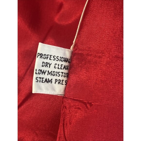 Vintage Koret Red Wool Blazer Womens 16 Lined Jacket Made in Korea Classic Retro - Picture 11 of 11